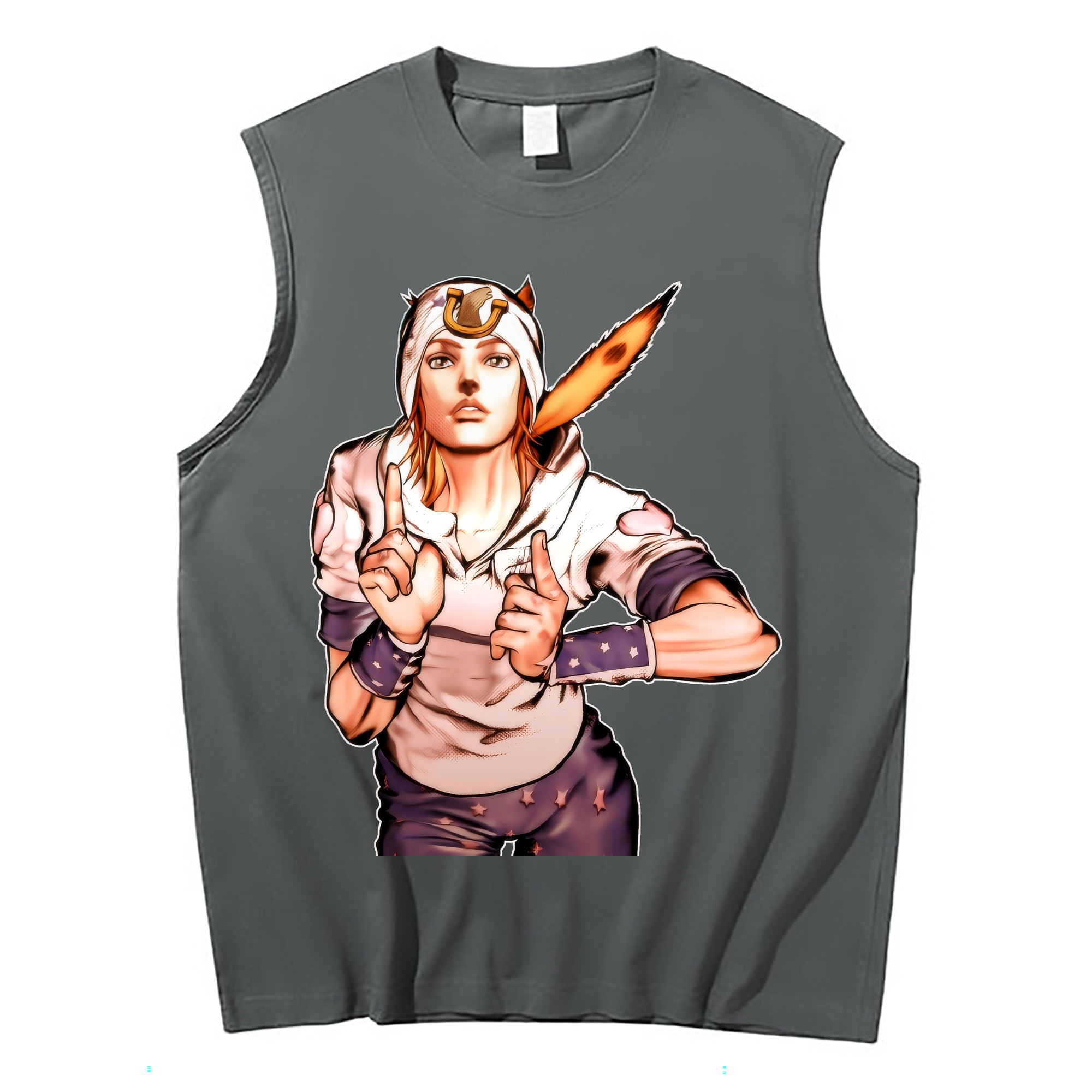（画像用） ジョジョの奇妙な冒険 ジョナサン?ジョースター JoJo's Bizarre Adventure Jonathan Joestar コットン100％タンクトップ（フロントプリント）